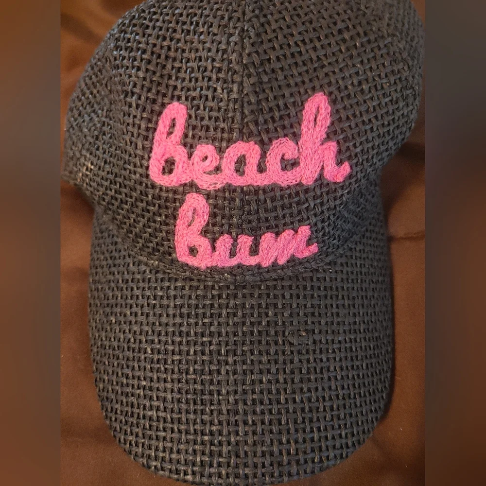 Beach Bum Black and Pink Women's Hat